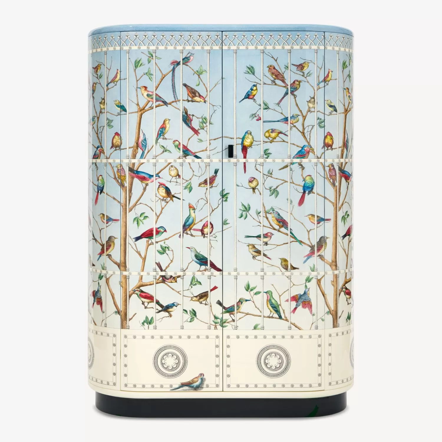 Curved Cabinets<Fornasetti Curved Cabinet Uccelli Multicolour