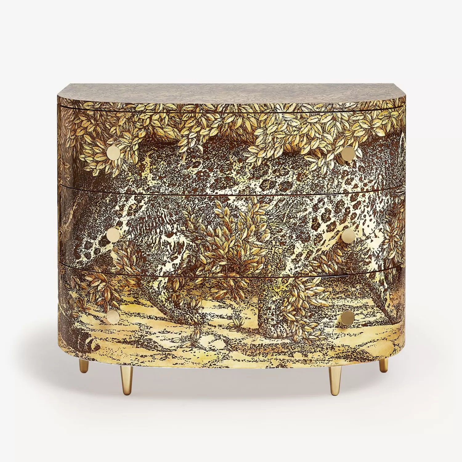 Chest Of Drawers<Fornasetti Curved Chest Of Drawers Leopardo Multicolour