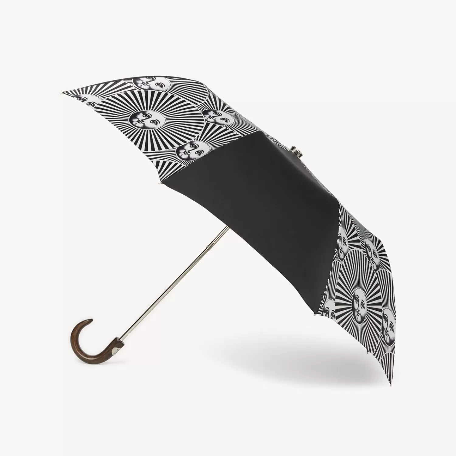 Umbrellas<Fornasetti Folding Umbrella Soli A Ventaglio White/Black