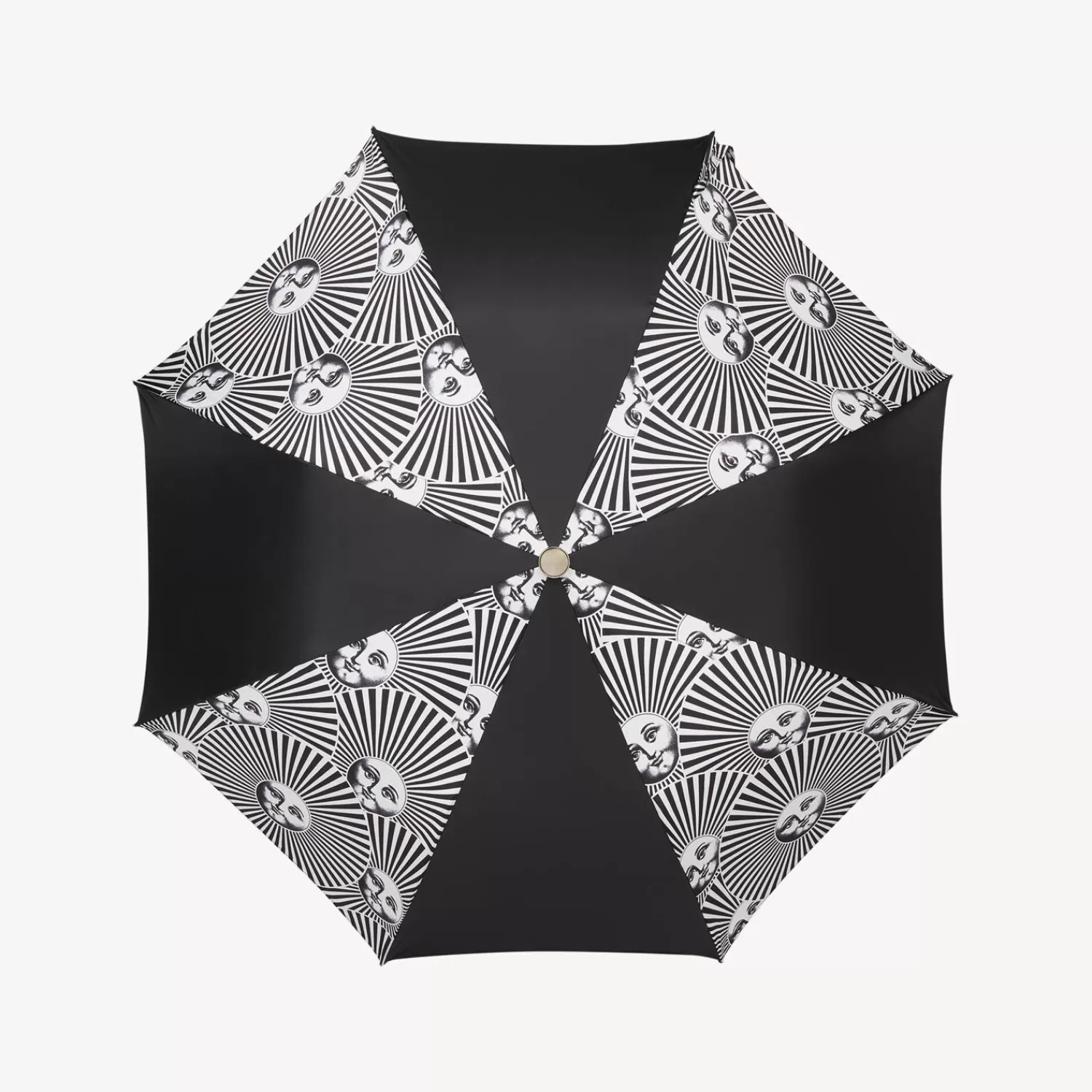 Umbrellas<Fornasetti Folding Umbrella Soli A Ventaglio White/Black