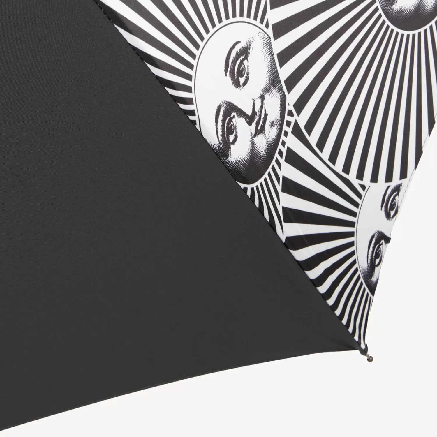 Umbrellas<Fornasetti Folding Umbrella Soli A Ventaglio White/Black