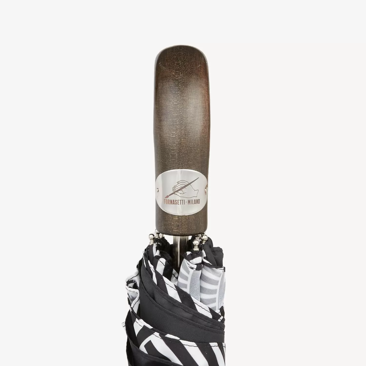 Umbrellas<Fornasetti Folding Umbrella Soli A Ventaglio White/Black
