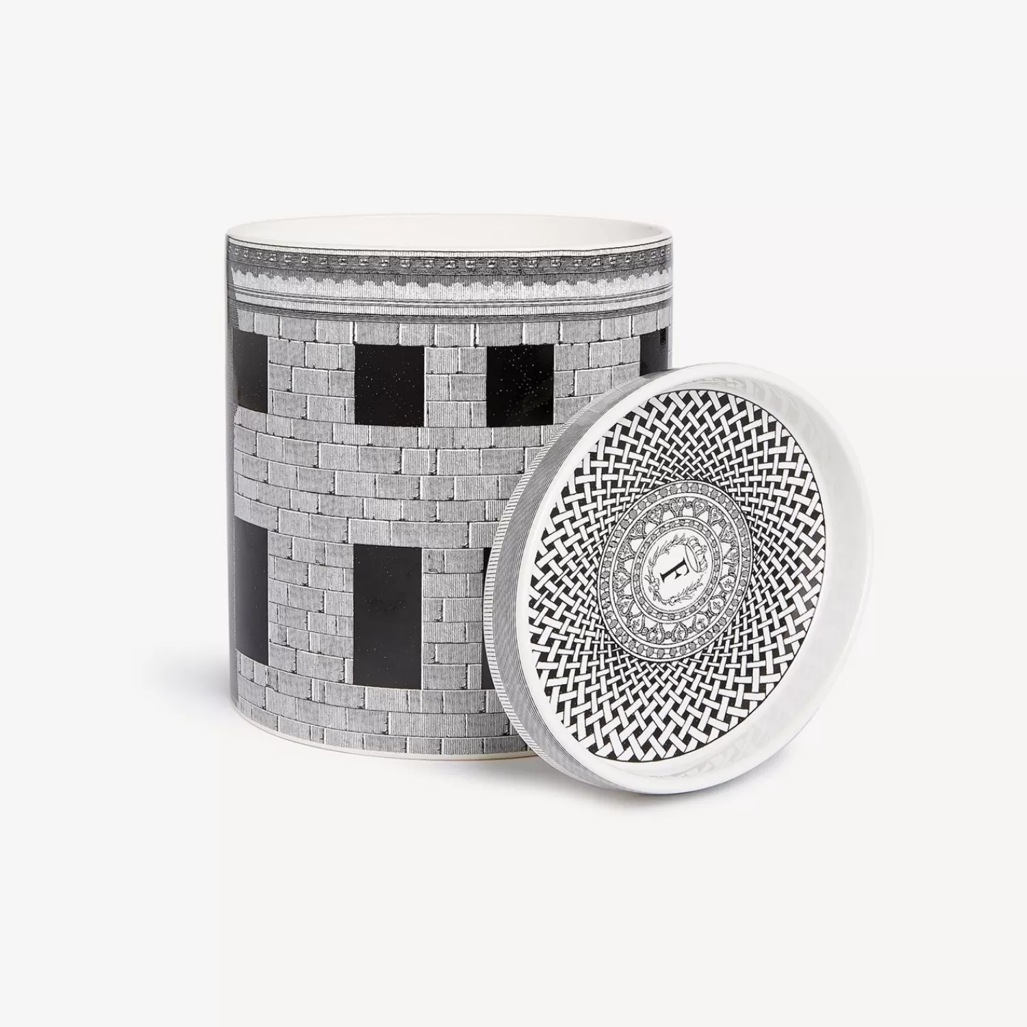 Scented Candles<Fornasetti Nel Mentre Large Scented Candle - Architettura Decor - Immaginazione Fragrance White/Black