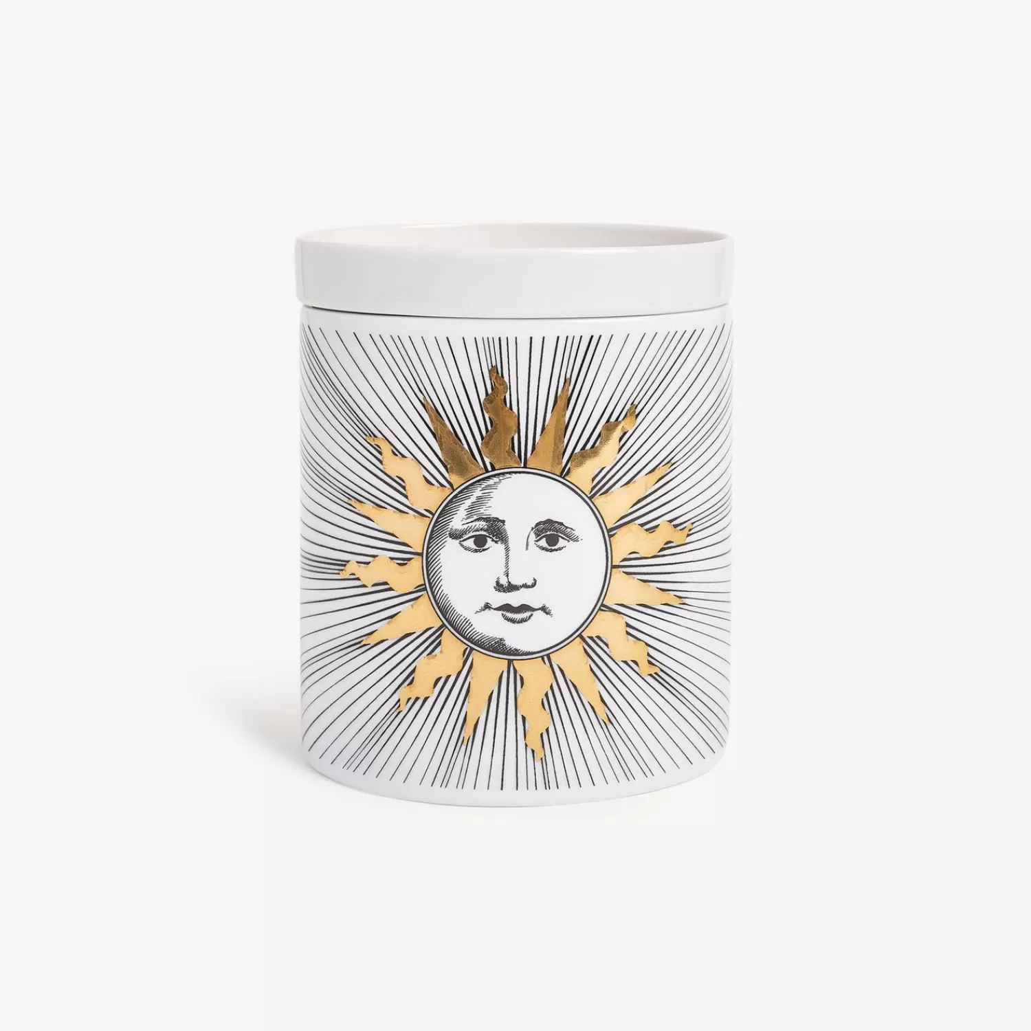 Scented Candles<Fornasetti Nel Mentre Large Scented Candle - Soli Decor - Immaginazione Fragrance White/Black/Gold