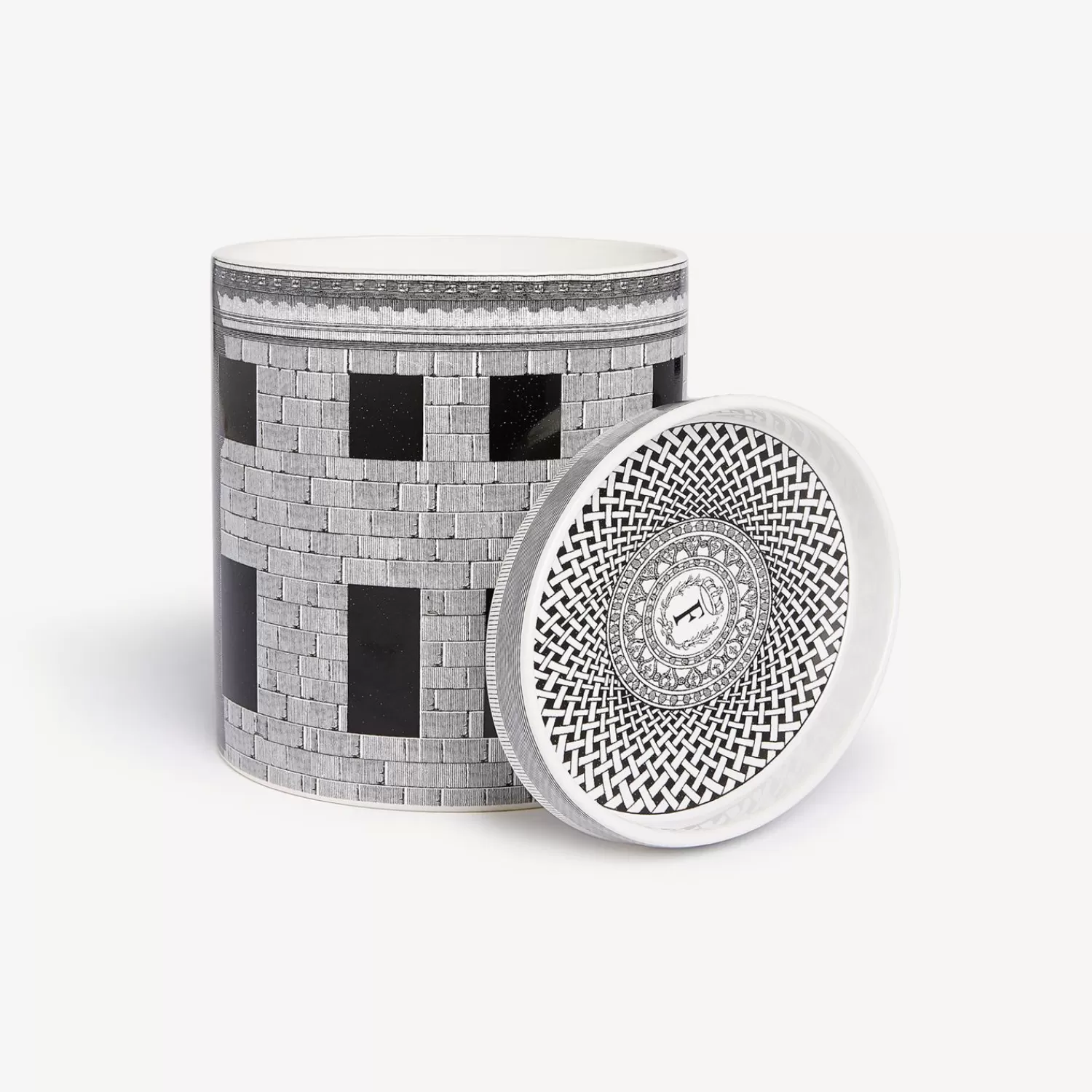 Scented Candles<Fornasetti Nel Mentre Set Of Three Scented Candles - Architettura Decor - Immaginazione Fragrance White/Black