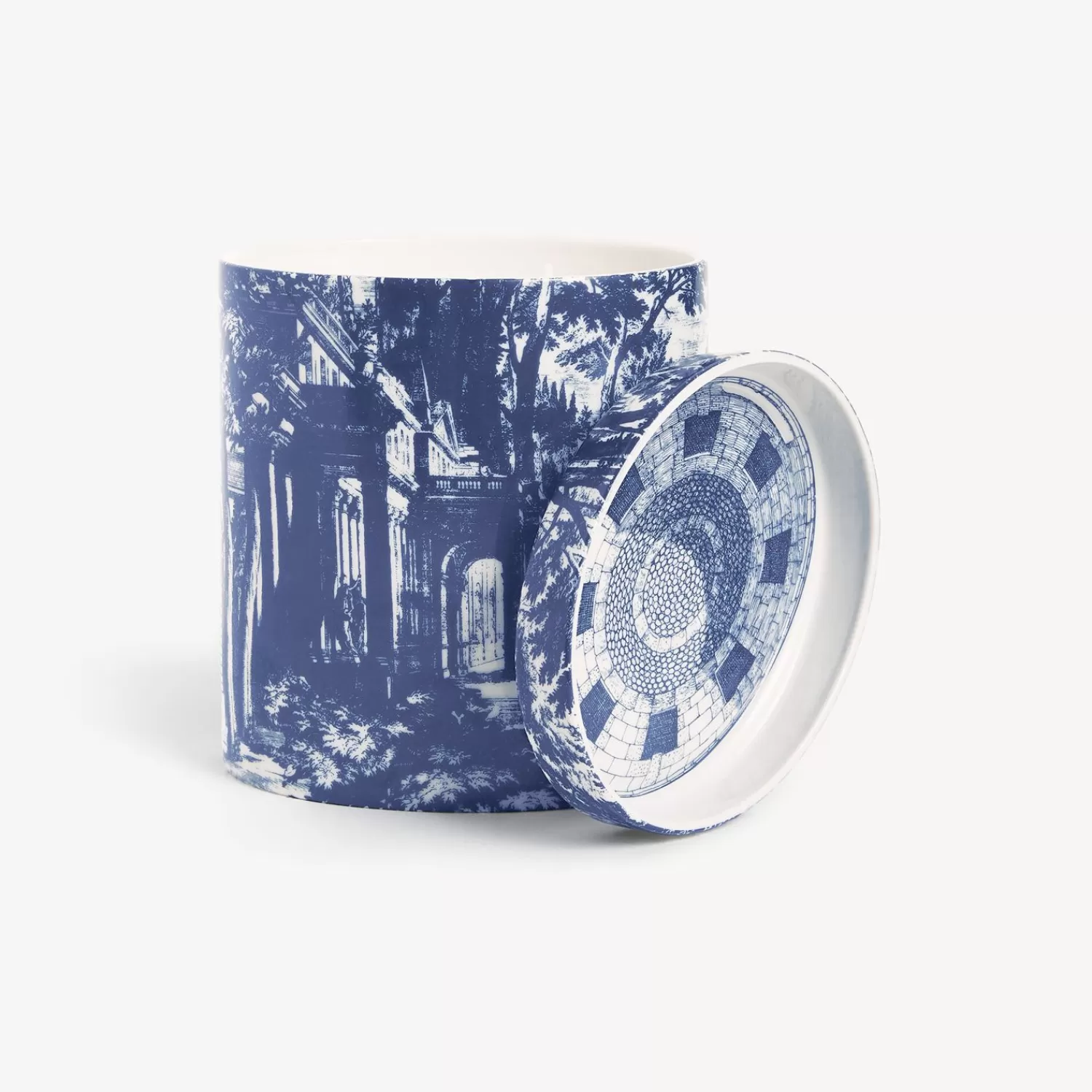 Scented Candles<Fornasetti Nel Mentre Set Of Three Scented Candles - Giardino Settecentesco Decor - Giardino Segreto Fragrance Blue/White
