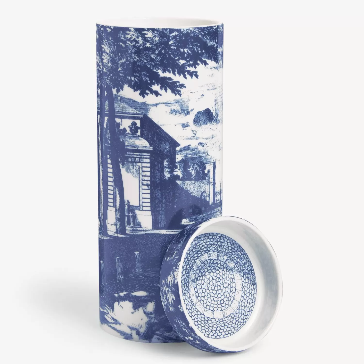 Scented Candles<Fornasetti Nel Mentre Set Of Three Scented Candles - Giardino Settecentesco Decor - Giardino Segreto Fragrance Blue/White