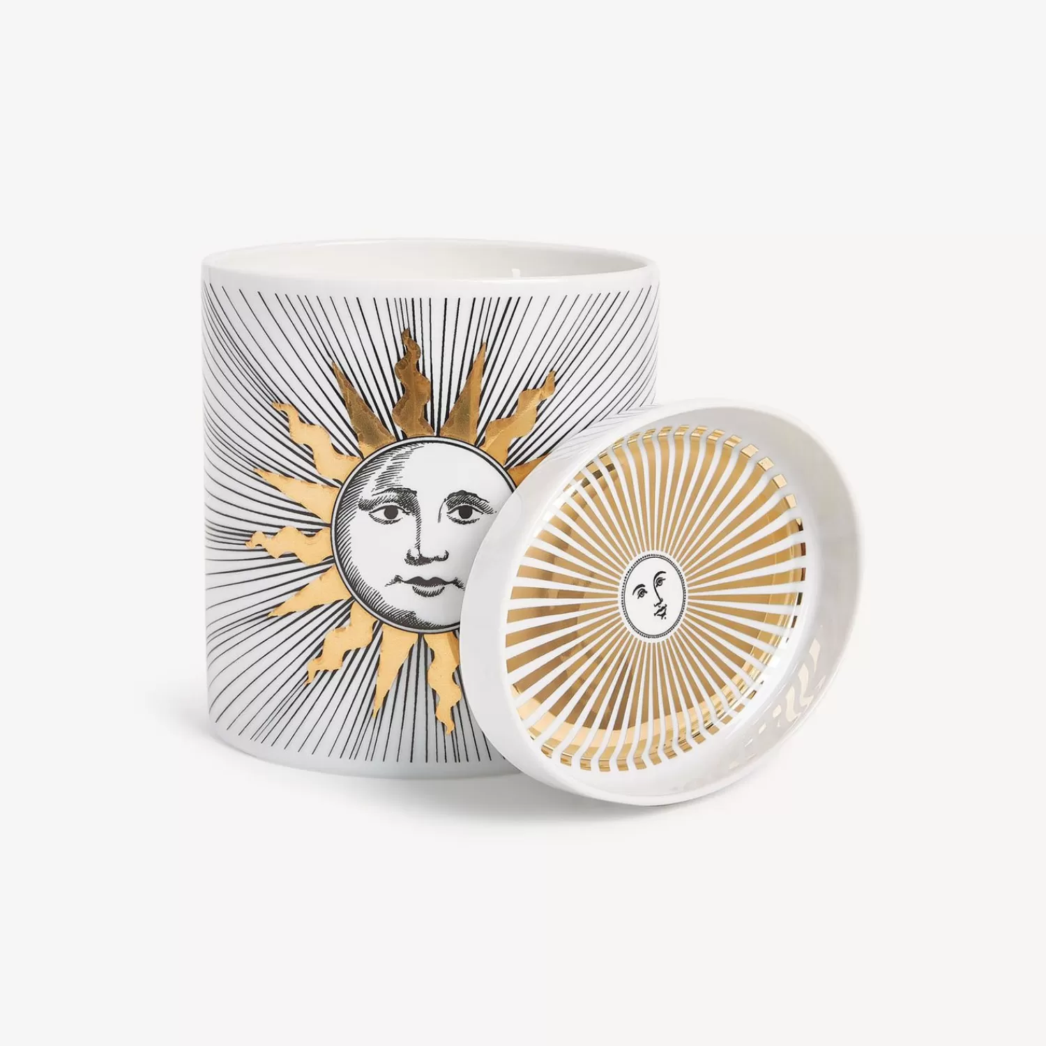 Scented Candles<Fornasetti Nel Mentre Set Of Three Scented Candles - Soli Decor - Immaginazione Fragrance White/Black/Gold