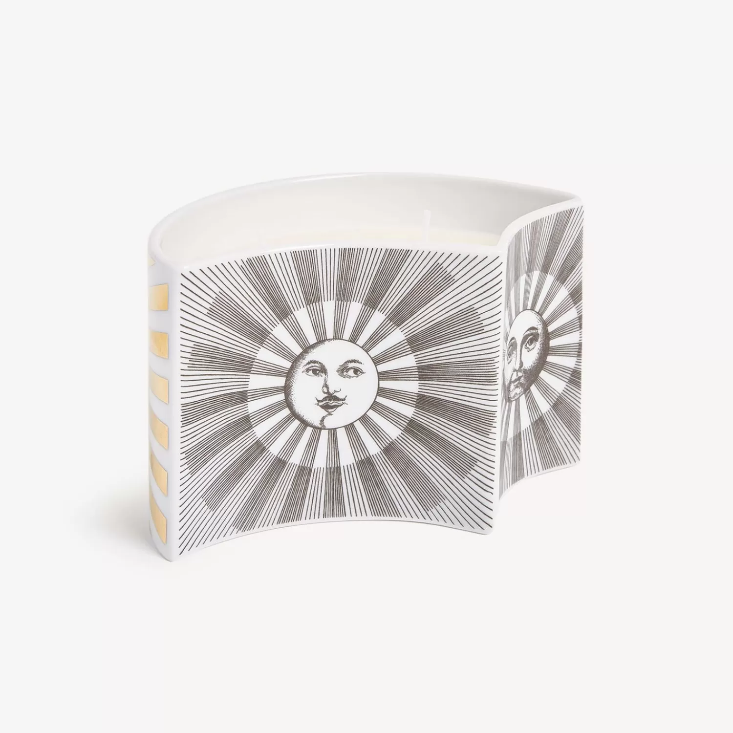 Scented Candles<Fornasetti Nel Mentre Set Of Three Scented Candles - Soli Decor - Immaginazione Fragrance White/Black/Gold
