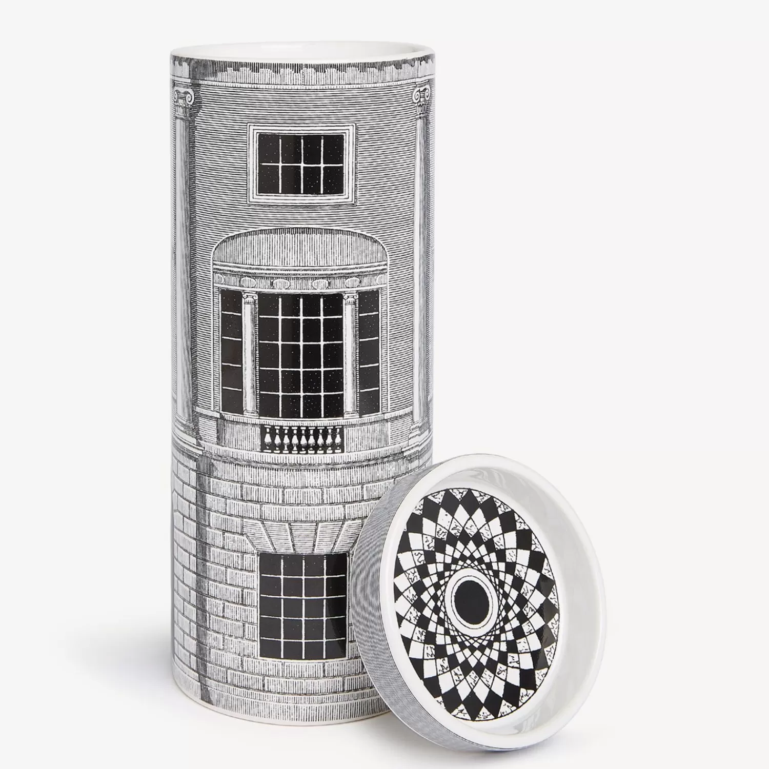 Scented Candles<Fornasetti Nel Mentre Tall Scented Candle - Architettura Decor - Immaginazione Fragrance White/Black