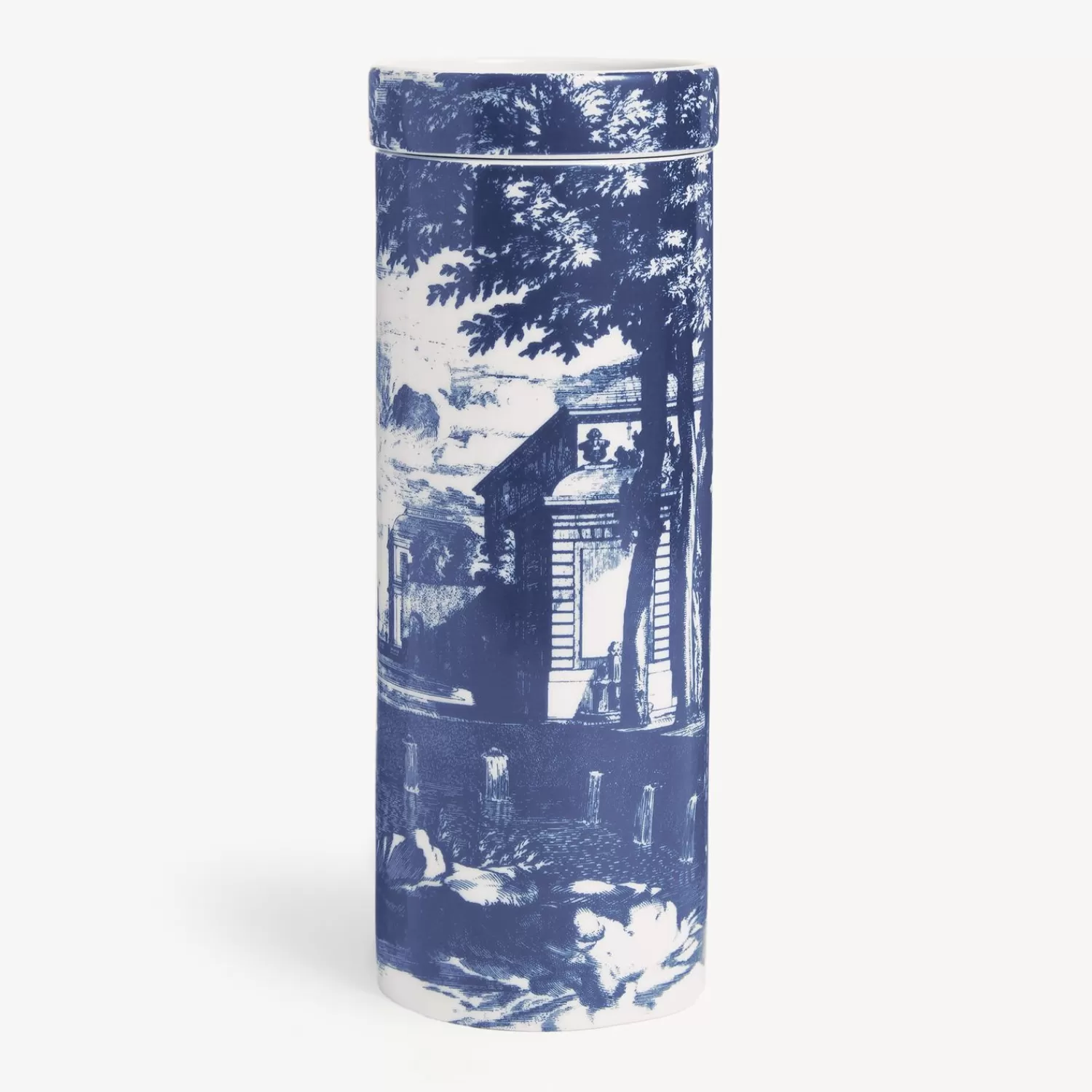 Scented Candles<Fornasetti Nel Mentre Tall Scented Candle - Giardino Settecentesco Decor - Giardino Segreto Fragrance Blue/White