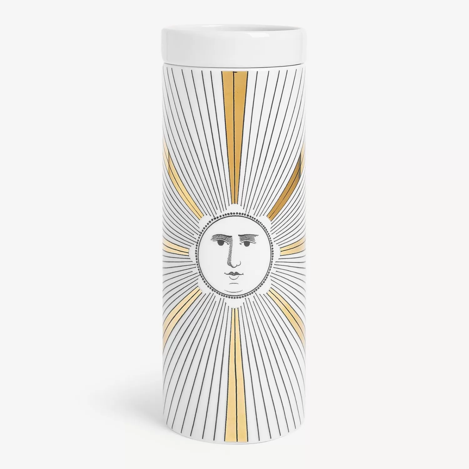Scented Candles<Fornasetti Nel Mentre Tall Scented Candle - Soli Decor - Immaginazione Fragrance White/Black/Gold