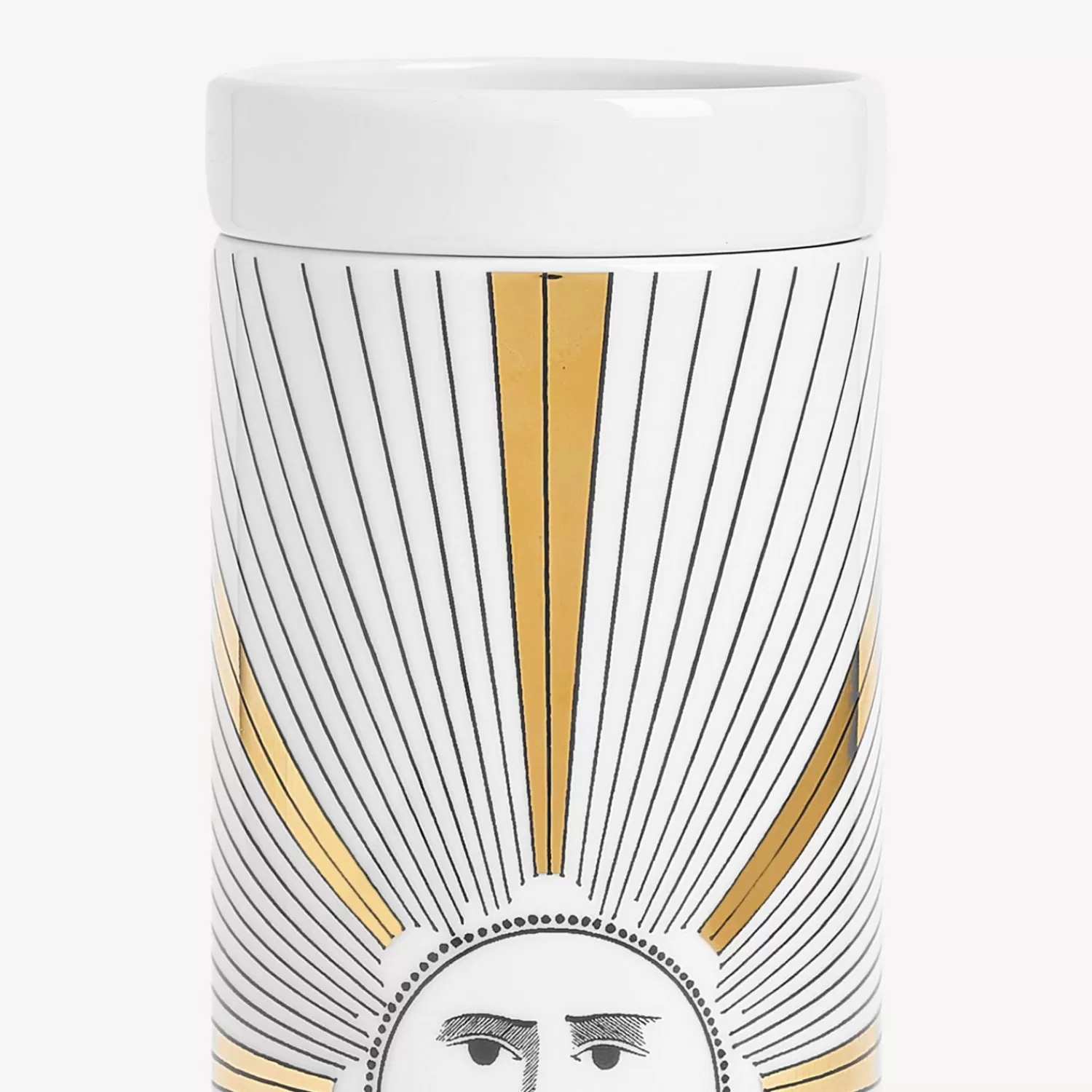 Scented Candles<Fornasetti Nel Mentre Tall Scented Candle - Soli Decor - Immaginazione Fragrance White/Black/Gold