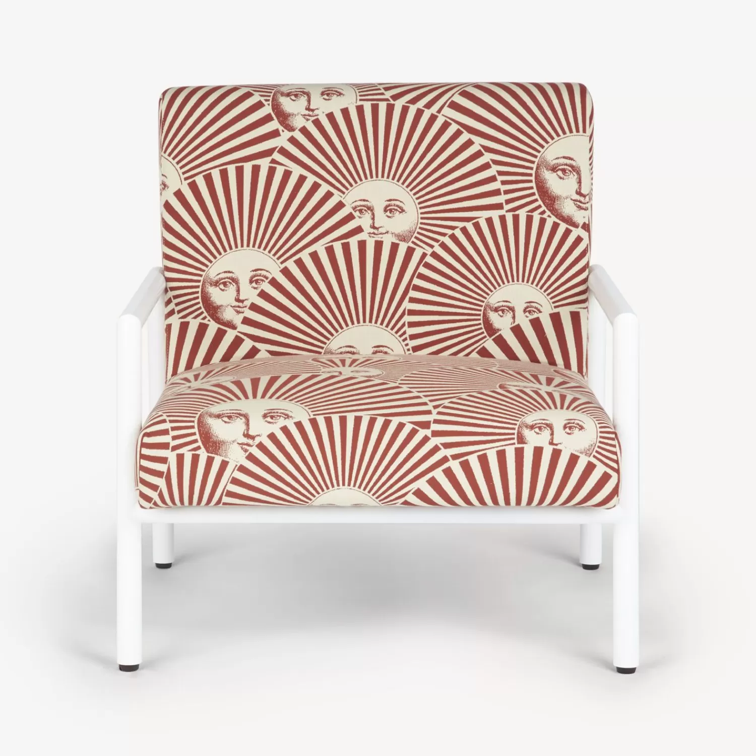 Living Rooms<Fornasetti Outdoor Armchair Soli A Ventaglio Rust/Ecru/White