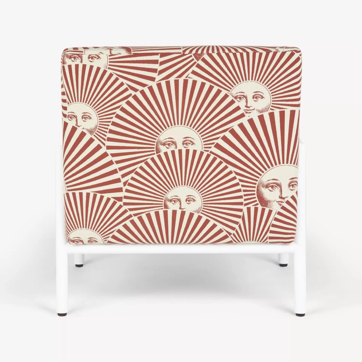 Living Rooms<Fornasetti Outdoor Armchair Soli A Ventaglio Rust/Ecru/White