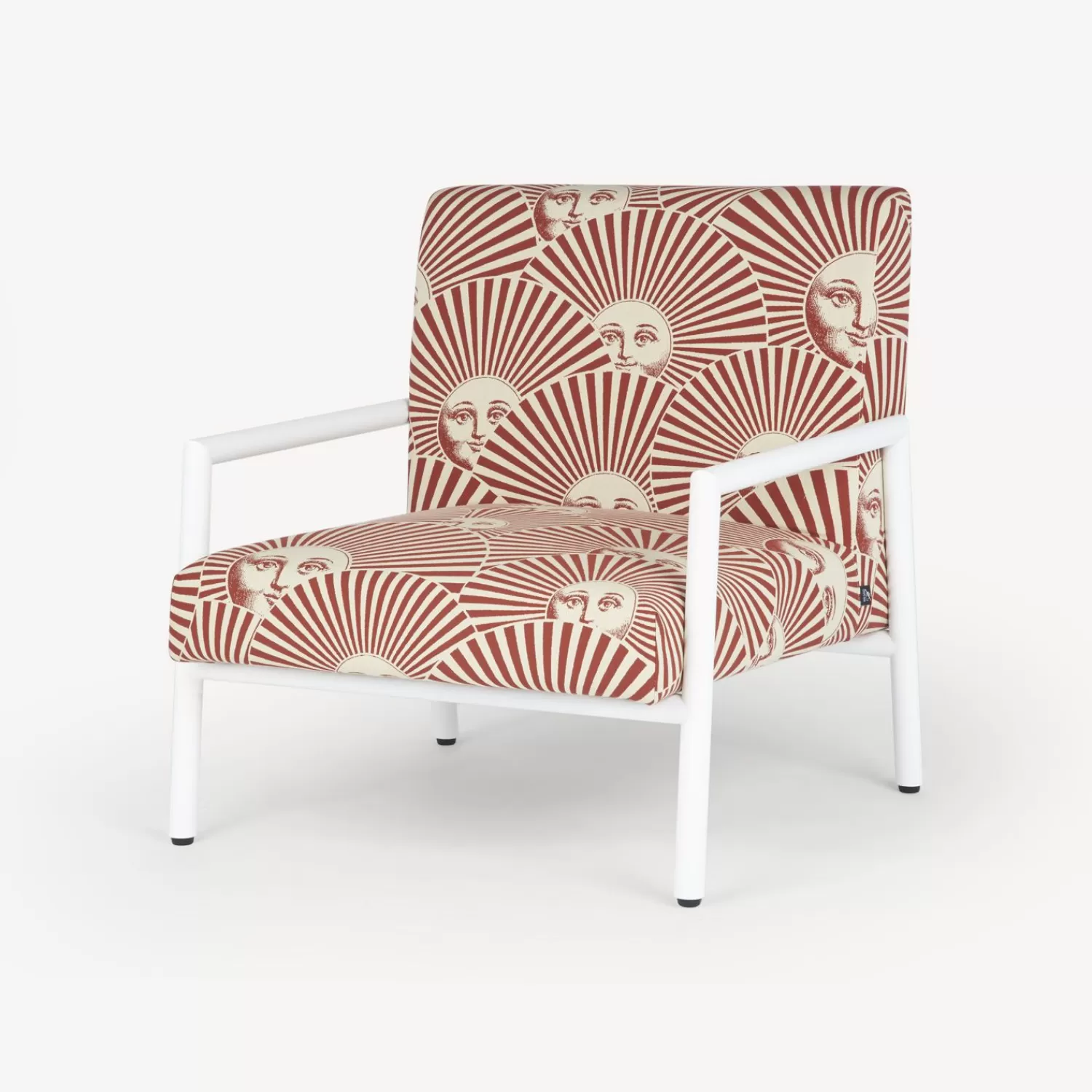Living Rooms<Fornasetti Outdoor Armchair Soli A Ventaglio Rust/Ecru/White