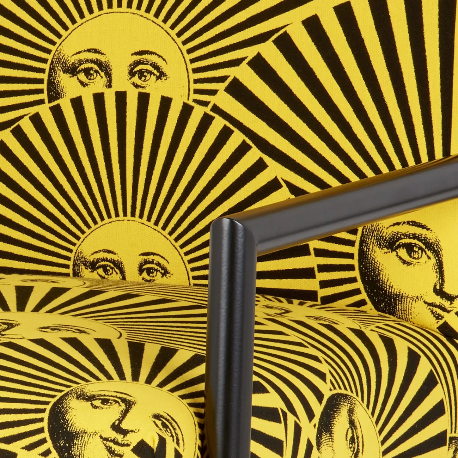 Living Rooms<Fornasetti Outdoor Armchair Soli A Ventaglio Yellow/Black