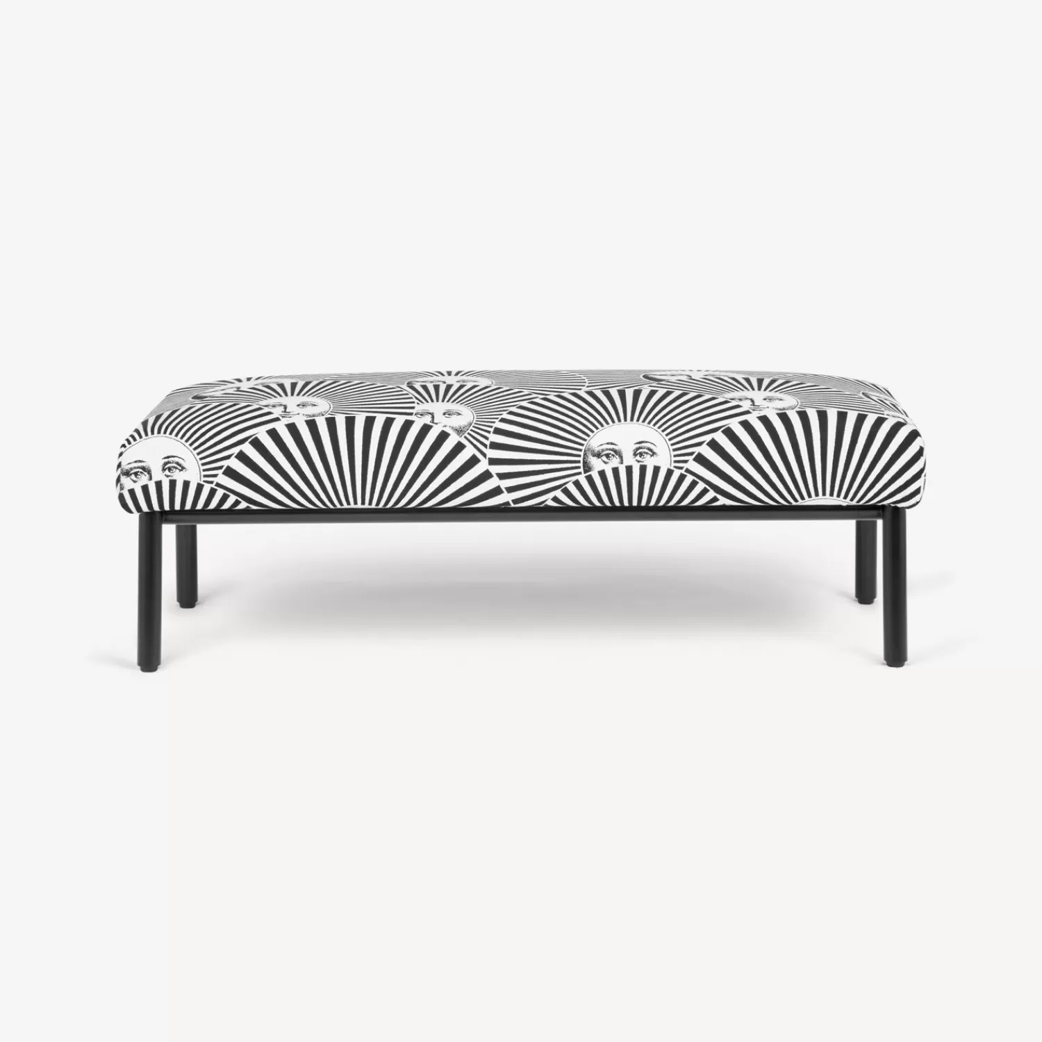 Living Rooms<Fornasetti Outdoor Bench Soli A Ventaglio White/Black