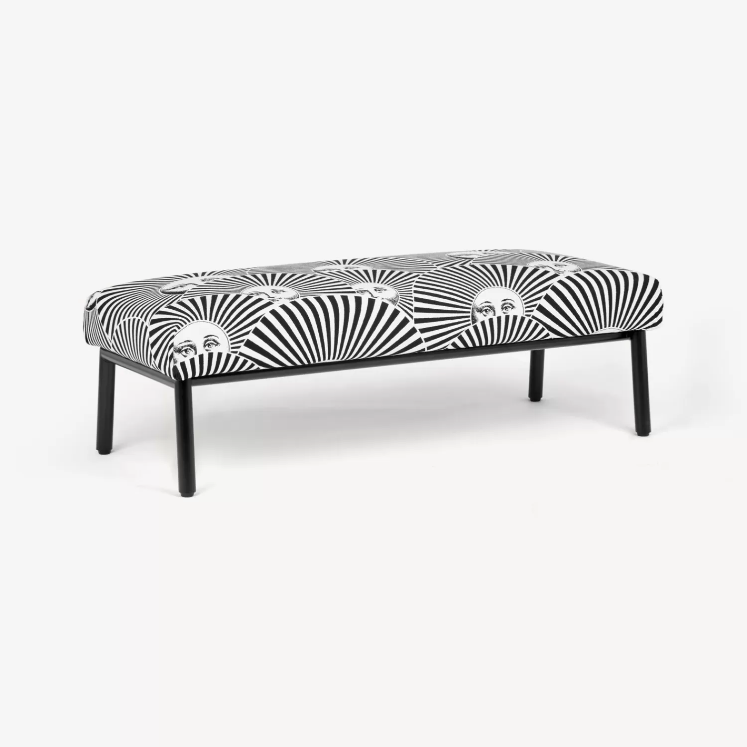Living Rooms<Fornasetti Outdoor Bench Soli A Ventaglio White/Black