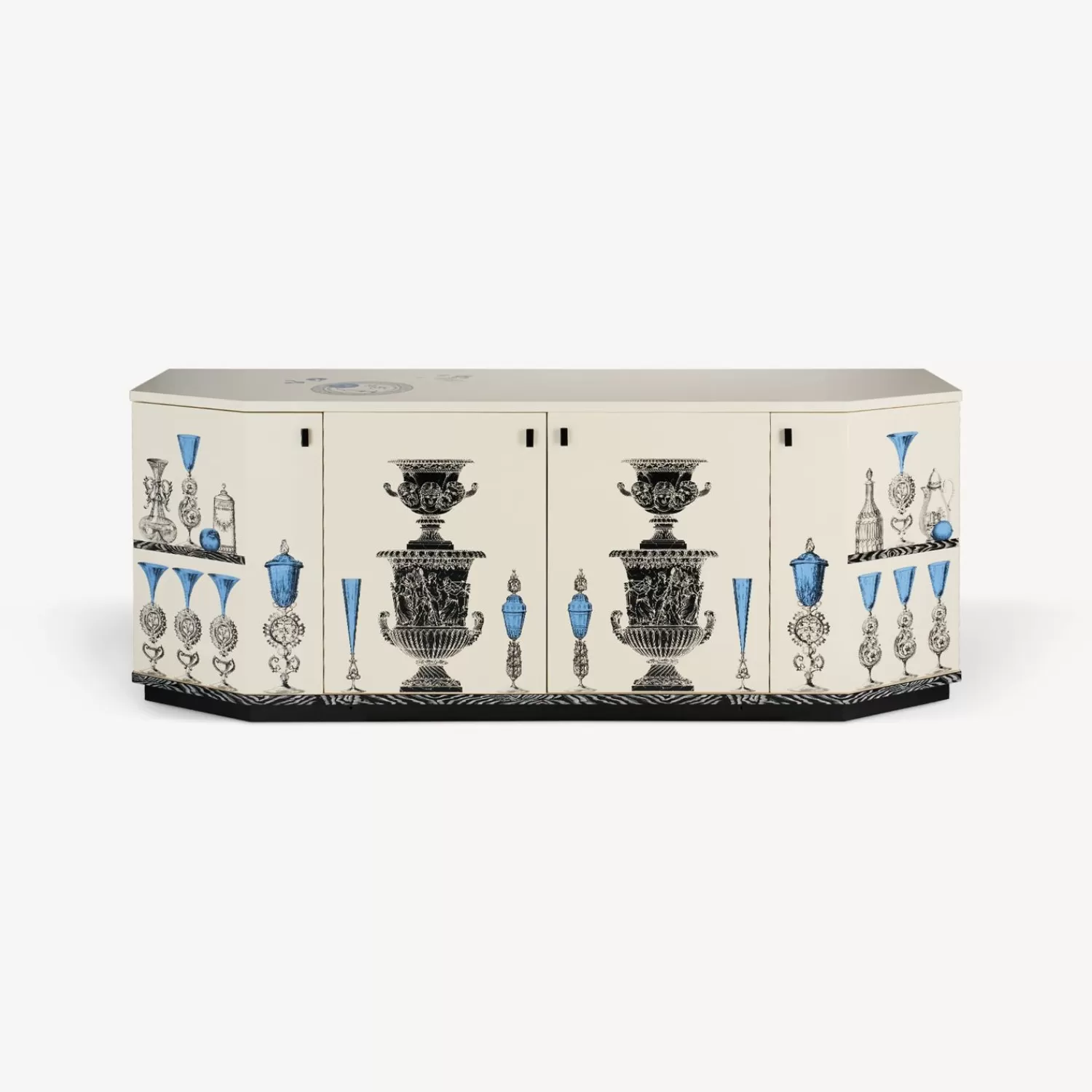 Curved Cabinets<Fornasetti Polyhedric Buffet Vasi Multicolour