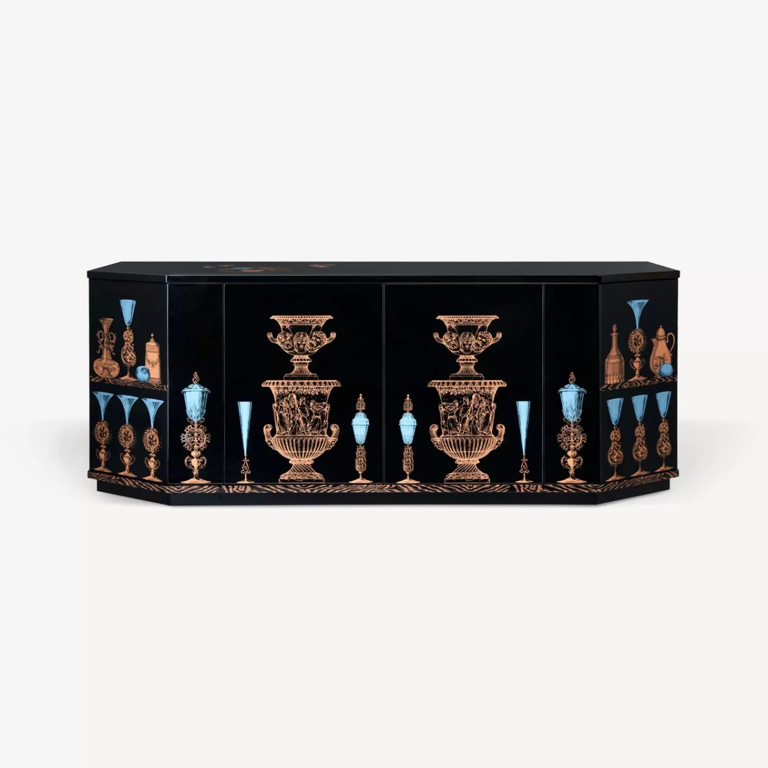 Curved Cabinets<Fornasetti Polyhedric Buffet Vasi Multicolour