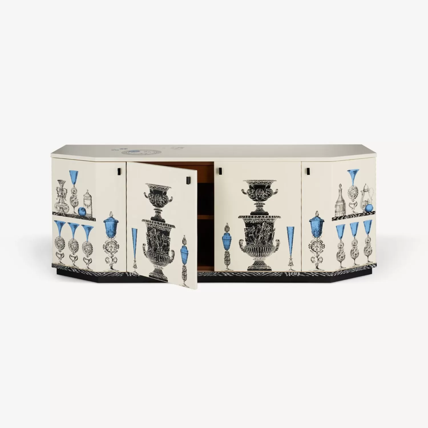 Curved Cabinets<Fornasetti Polyhedric Buffet Vasi Multicolour