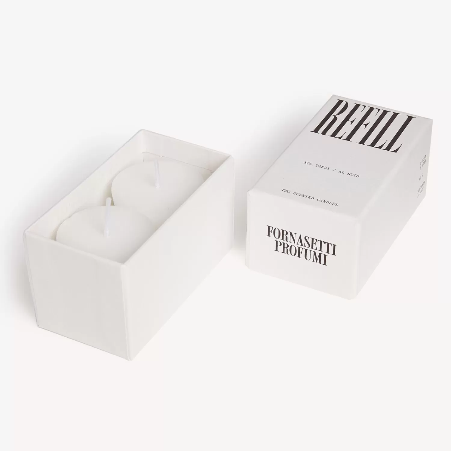 Scented Candles<Fornasetti Set Of Two Refill Scented Candle Al Buio E Sul Tardi - Fragrance Frutto Proibito White