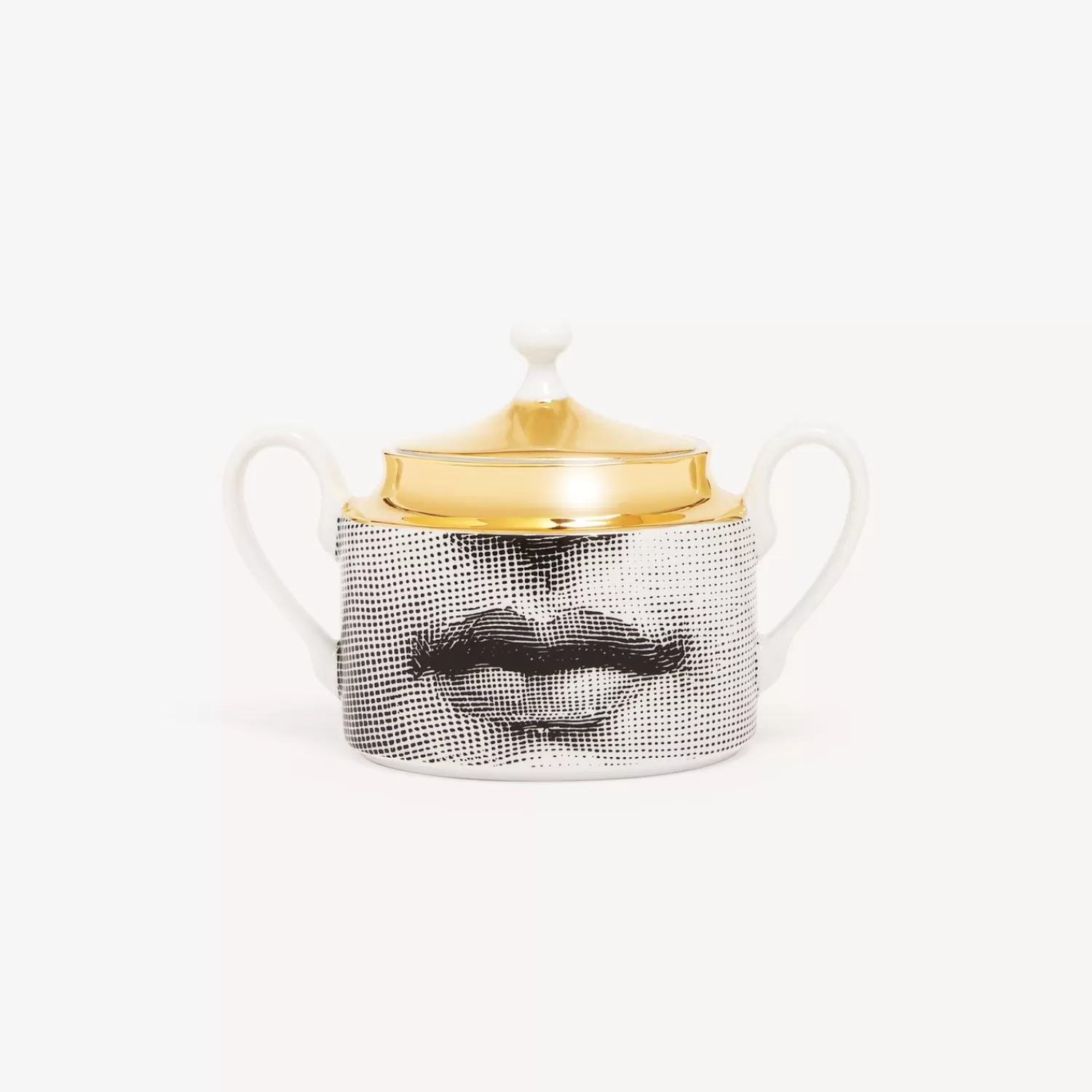 Tea And Coffee Sets<Fornasetti Sugar Bowl Tema E Variazioni White/Black/Gold