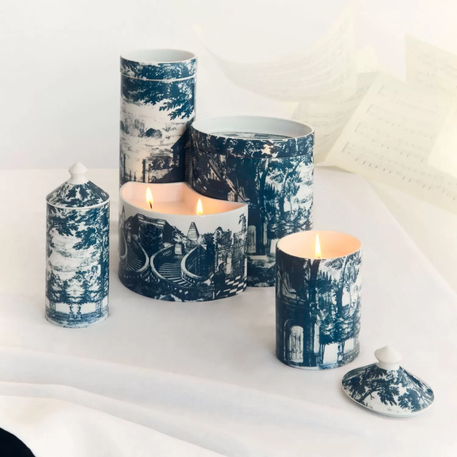 Room Spray<Fornasetti Talvolta Scented Room Spray - Giardino Settecentesco Decor - Giardino Segreto Fragrance Blue/White