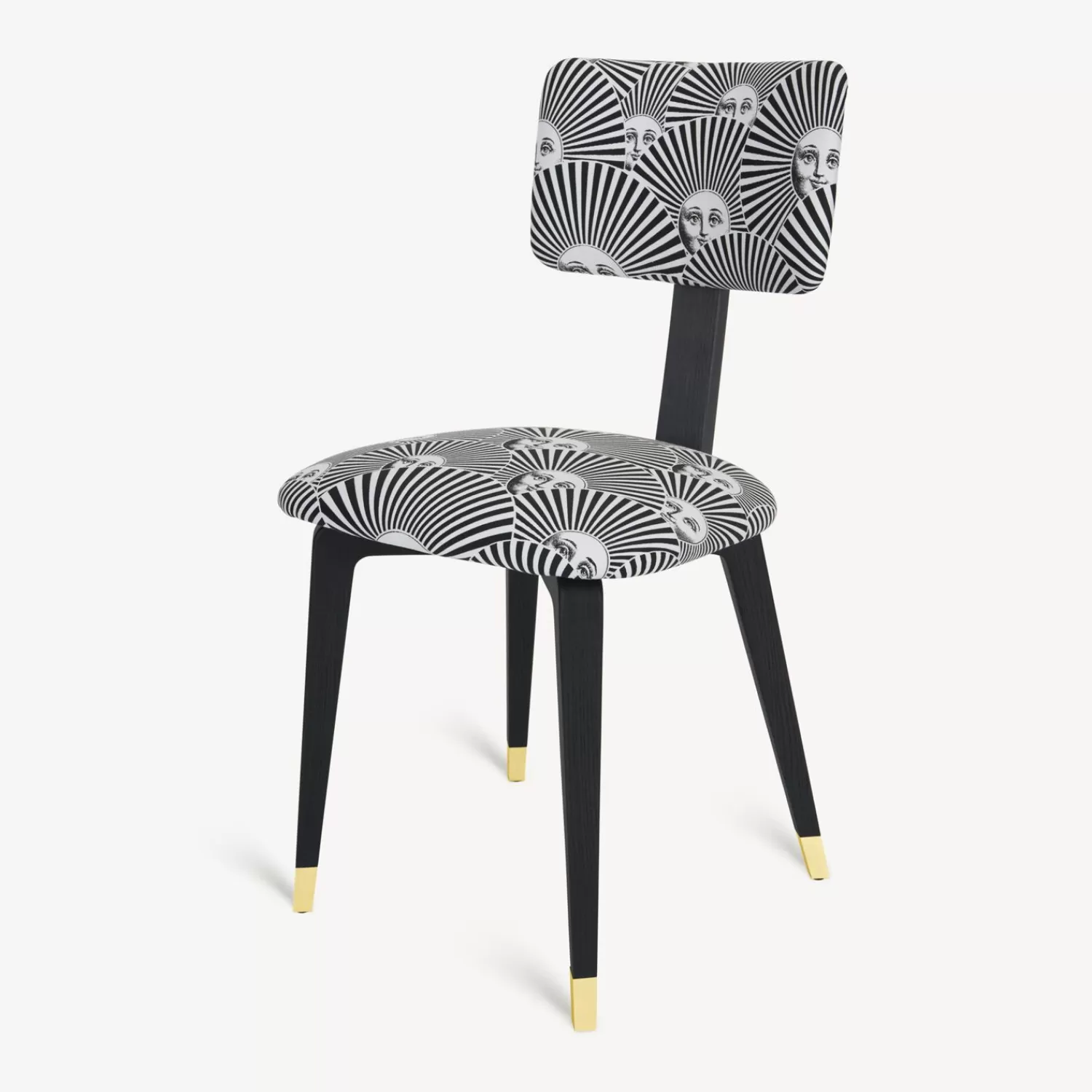 Chairs<Fornasetti Upholstered Chair Soli A Ventaglio White/Black
