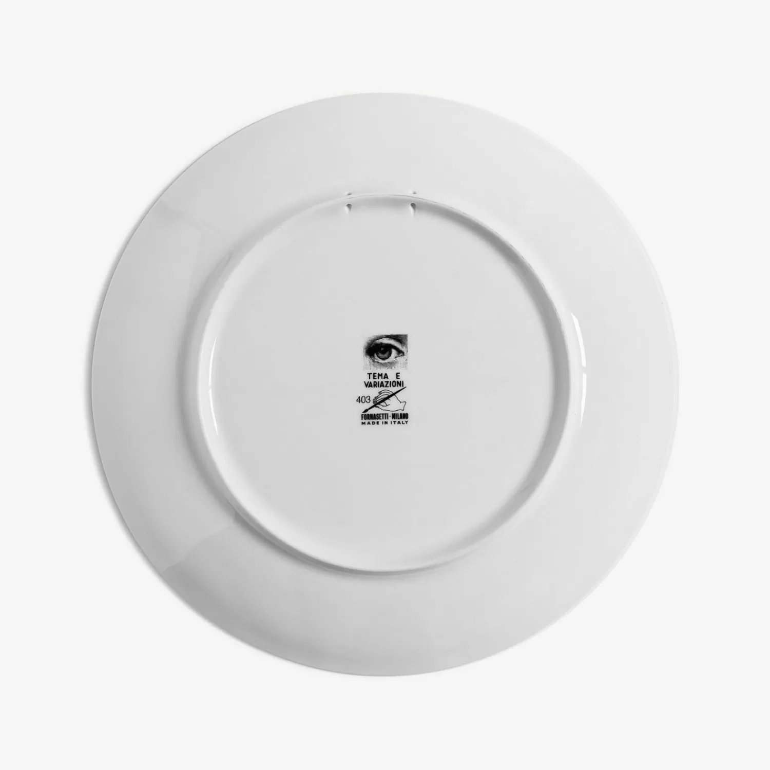 United For Peace<Fornasetti Wall Plate Tema E Variazioni N.403 United For Peace White/Black/Gold